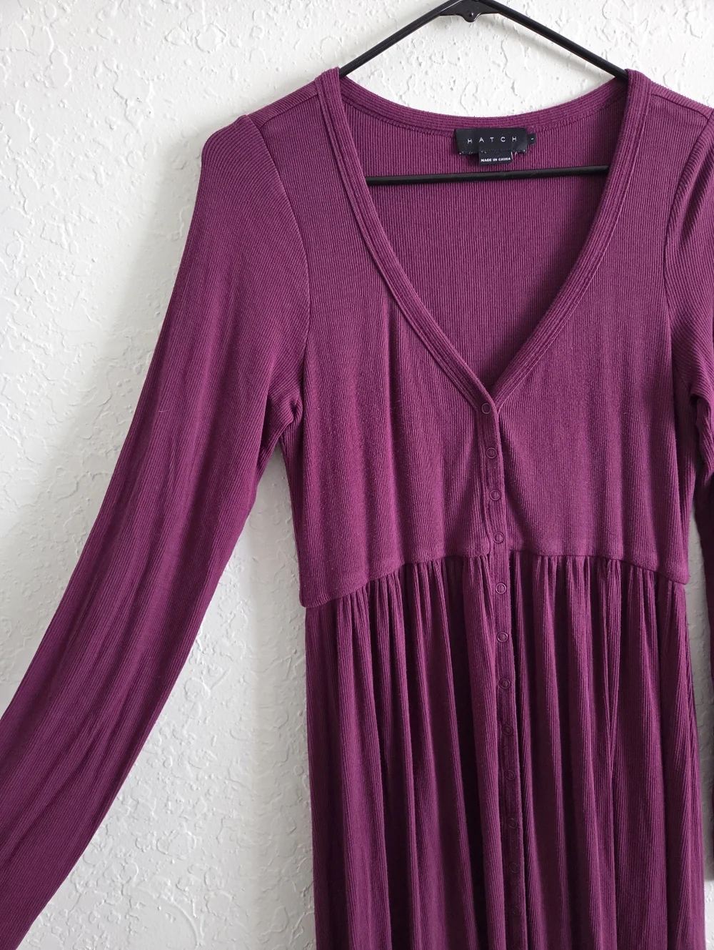 Hatch The Sofest Rib Nursing Dress Maternity Stretchy Long Sleeve - Picture 4 of 8